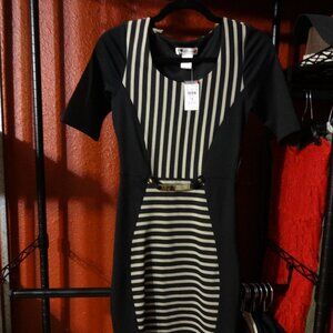 body central bodycon dress y2k brand new small striped